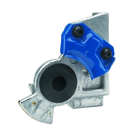 Phillips Gladhand, Service, Air Brake, Trailer Mount 38 Deg Blue W/ Filter Screen, Bottom Port, 3/8 12-136-1